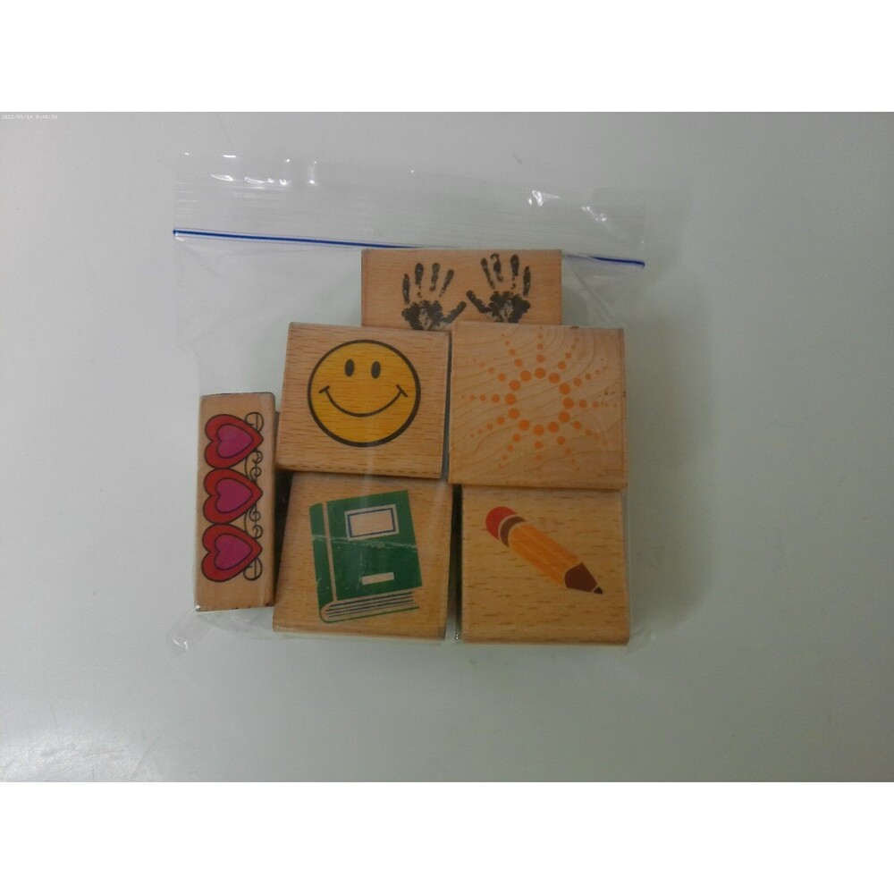 Lot Of 6 Wooden Stamps